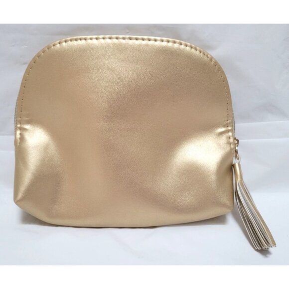 SeneGence Gold Kiss Cosmetic Makeup Bag With Gold Tassel and Zipper - Picture 6 of 7